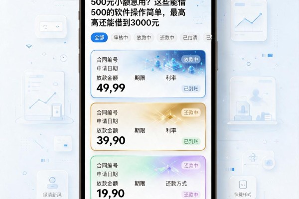 500元小额急用?这些能借500的软件操作简单,最高还能借到3000元