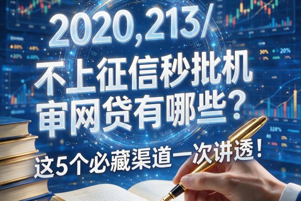 不上征信秒批机审网贷有哪些？这5个必藏渠道一次讲透！