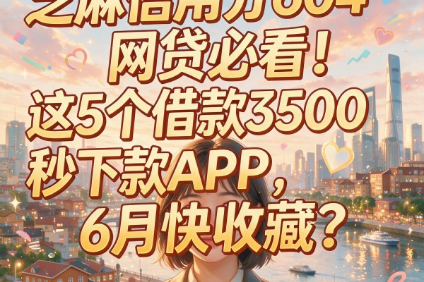 芝麻信用分604网贷必看！这5个借款3500秒下款APP，6月快收藏