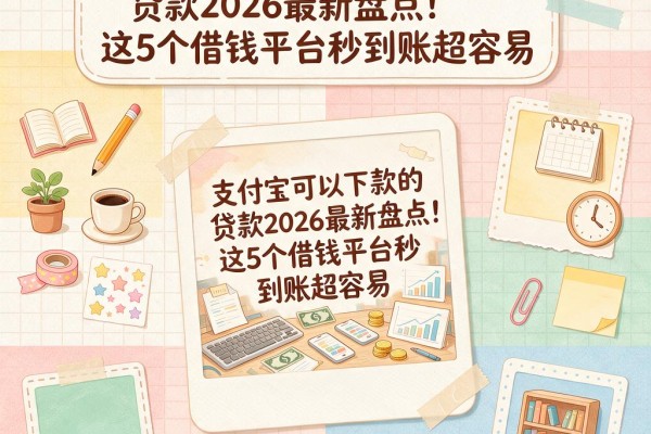 支付宝可以下款的贷款2026最新盘点!这5个借钱平台秒到账超容易