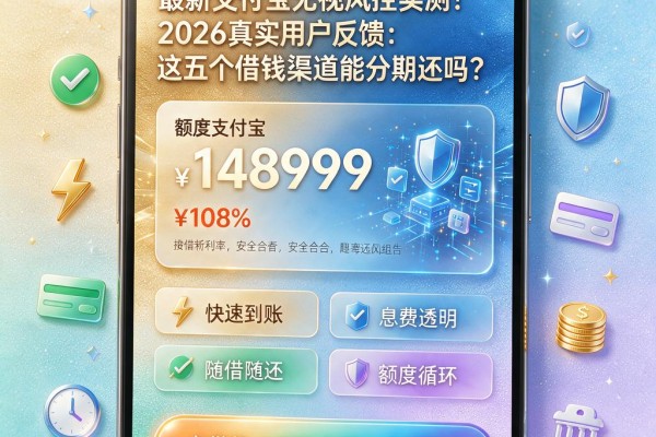 最新支付宝无视风控实测！2026真实用户反馈：这五个借钱渠道能分期还吗？
