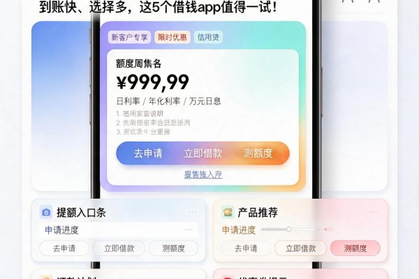 黑户必看！5000以下小额贷款哪个平台好？到账快、选择多，这5个借钱App值得一试！
