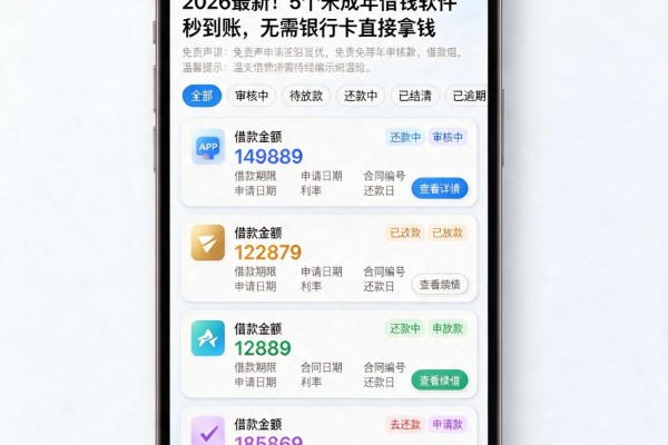 2026最新！5个未成年借钱软件秒到账，无需银行卡直接拿钱