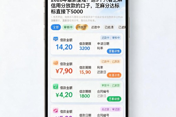 2026年最新整理!这5个只看芝麻信用分放款的口子,芝麻分达标直接下5000