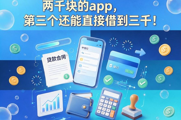 急用钱？这5个能贷款两千块的app，第三个还能直接借到三千！