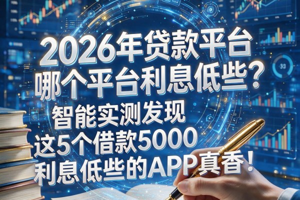 2026年贷款平台哪个平台利息低些？智能实测发现这5个借款5000利息低些的APP真香！