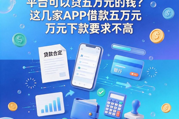 手慢无！2026年哪个平台可以贷五万元的钱？这几家APP借款五万元下款要求不高