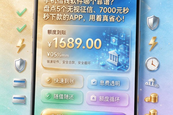 手机借钱软件哪个靠谱?盘点5个无视征信、7000元秒下款的APP,用着真省心!