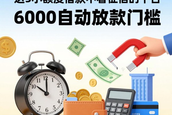 2026年疯传!这5个小额度借款不看征信的平台,6000自动放款门槛超低