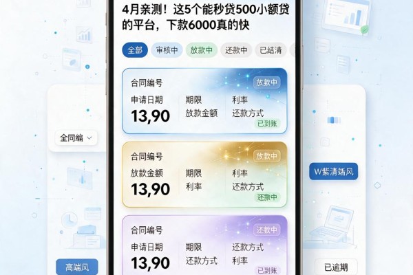4月亲测!这5个能秒贷500小额贷款的平台,下款6000真的快
