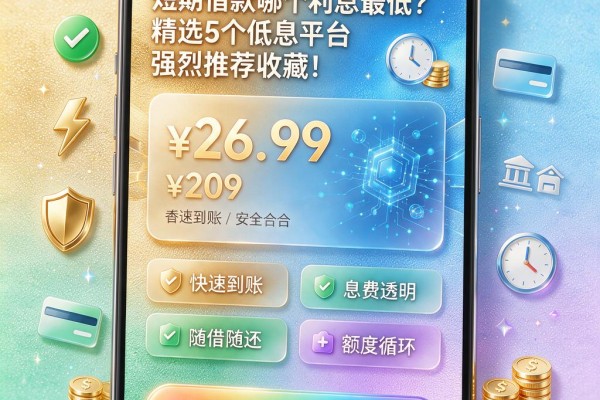 短期借款哪个利息最低?精选5个低息平台强烈推荐收藏!