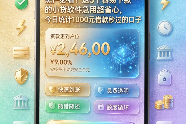 黑户必看!这5个容易下款的小贷软件急用超省心,今日统计1000元借款秒过的口子