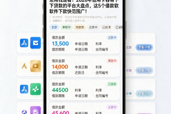 急用钱速看!2026年信用卡容易下贷款的平台大盘点,这5个借款软件下款快范围广!