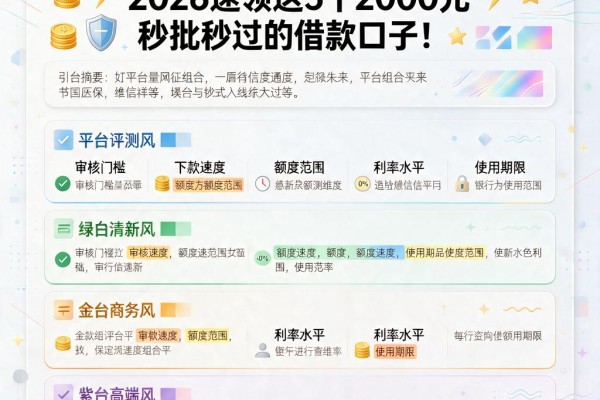 不查征信好通过的贷款平台来了!2026速领这5个2000元秒批秒过的借款口子
