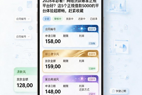 2026年必看!网络贷款哪家正规平台好?这5个正规借款5000的平台体验超顺畅,赶紧收藏