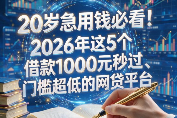 20岁急用钱必看!2026年这5个借款1000元秒过、门槛超低的网贷平台