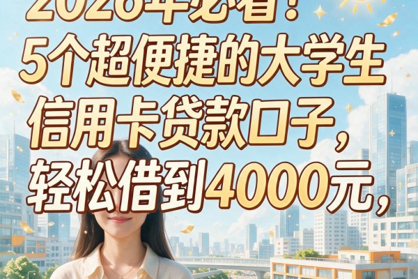 2026年必看!5个超便捷的大学生信用卡贷款口子,轻松借到4000元
