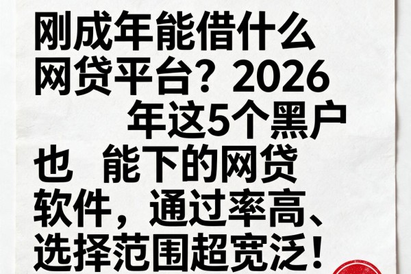 刚成年能借什么网贷平台?2026年这5个黑户也能下的网贷软件,通过率高、选择范围超宽泛!