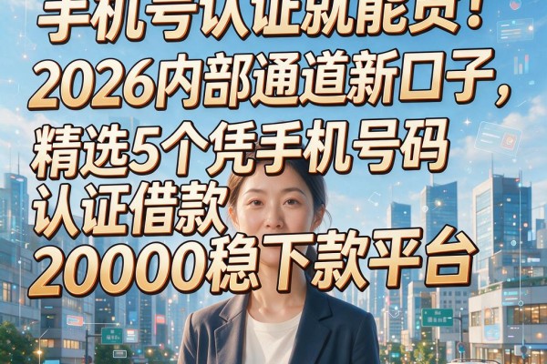 手机号认证就能贷!2026内部通道新口子,精选5个凭手机号码认证借款20000稳下款平台