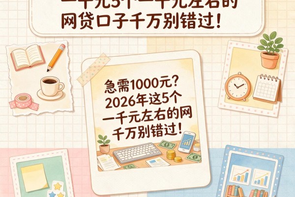 急需1000元?2026年这5个一千元左右的网贷口子千万别错过!