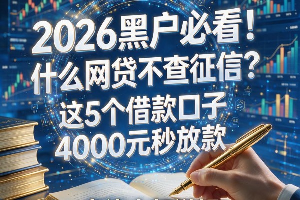 2026黑户必看!什么网贷不查征信?这5个借款口子4000元秒放款,身边人都说好