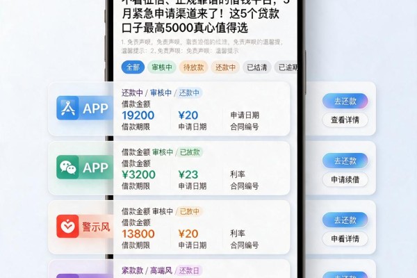 不看征信、正规靠谱的借钱平台，5月紧急申请渠道来了！这5个贷款口子最高5000真心值得选