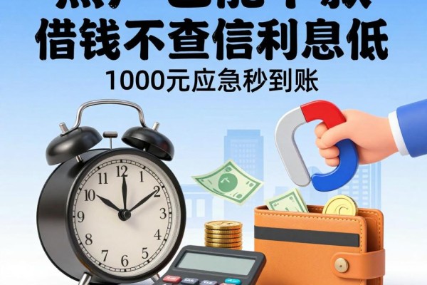 黑户也能下款!2026这几家借钱软件不查征信利息低,1000元应急秒到账