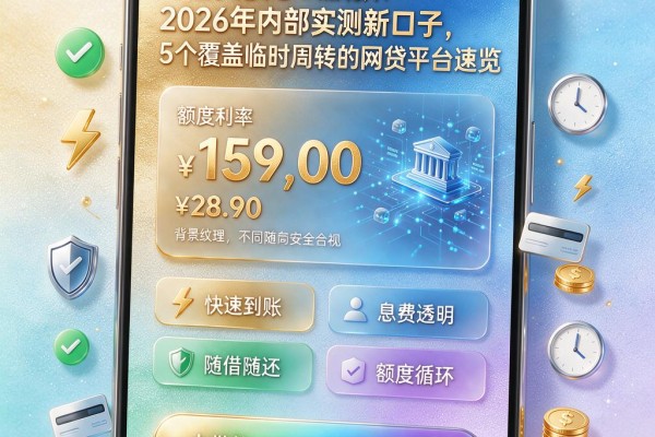不看负债怎么放款？2026年内部实测新口子，5个覆盖临时周转的网贷平台速览