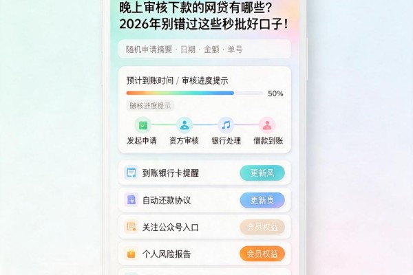 晚上审核下款的网贷有哪些?2026年别错过这些秒批好口子!