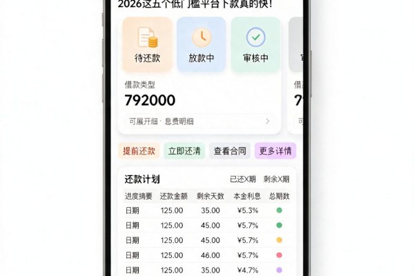 急需资金周转必看!什么网贷下的款多?2026这五个低门槛平台下款真的快