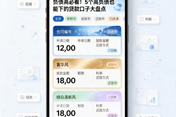 负债高必看!5个高负债也能下的贷款口子大盘点