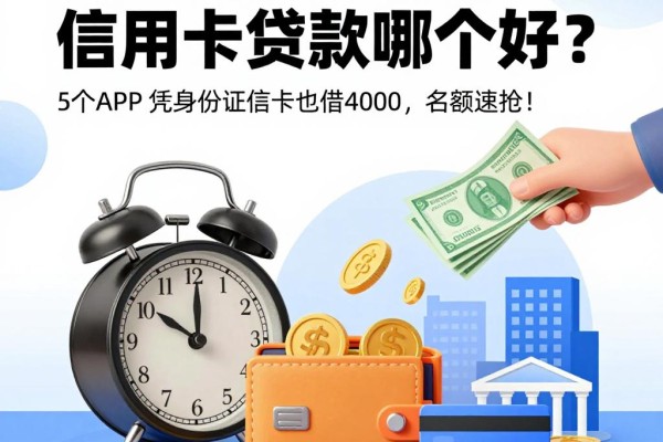 黑户凭身份证和信用卡贷款哪个好?这5个APP凭身份证信用卡也能借4000,名额速抢!