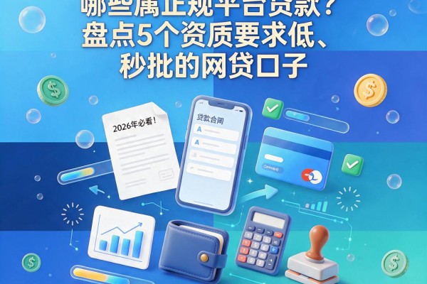 2026年必看!平台借款哪些属正规平台贷款?盘点5个资质要求低、秒批的网贷口子