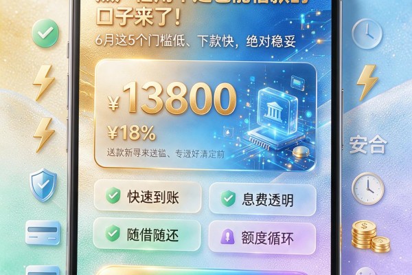 黑户信用不足也能借款的口子来了!6月这5个门槛低、下款快,绝对稳妥