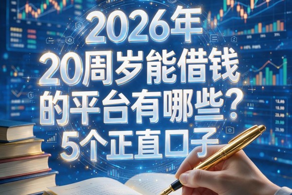 20周岁能借钱的平台有哪些?2026年这5个正规口子,满20岁就能轻松借到5000