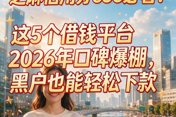 芝麻信用分656必看!这5个借钱平台2026年口碑爆棚,黑户也能轻松下款