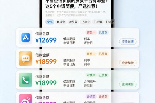 不看征信负债的贷款平台有哪些?这5个申请简便,严选推荐!