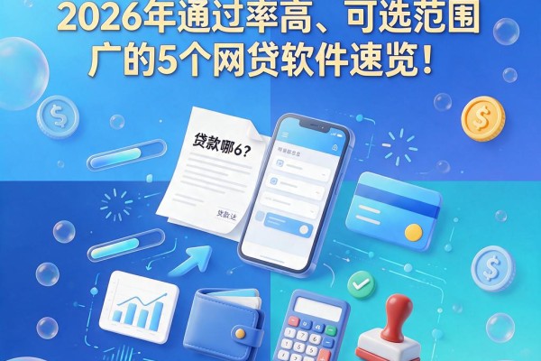 缺钱哪里贷款容易?2026年通过率高、可选范围广的5个网贷软件速览!