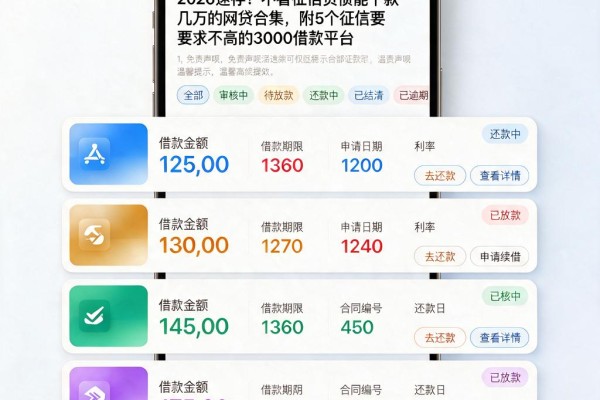 2026速存!不看征信负债能下款几万的网贷合集,附5个征信要求不高的3000借款平台