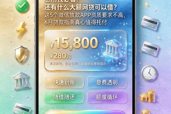 急用钱必看!还有什么大额网贷可以借?这5个微信放款APP资质要求不高,6月贷款指南真心值得托付