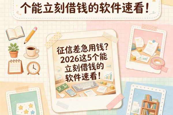 征信差急用钱?2026这5个能立刻借钱的软件速看!