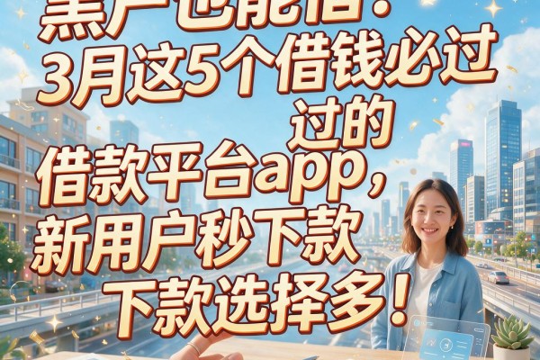 黑户也能借!3月这5个借钱必过的借款平台app,新用户秒下款选择多!