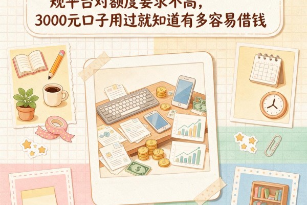 急用钱必看！2026年这几家正规平台对额度要求不高，3000元口子用过就知道有多容易借钱