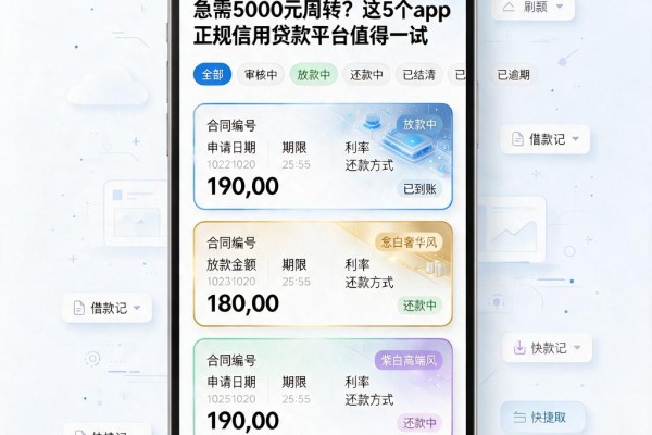 急需5000元周转?这5个app正规信用贷款平台值得一试