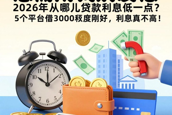 急需用钱别发愁!2026年从哪儿贷款利息低一点?这5个平台借3000额度刚好,利息真不高!