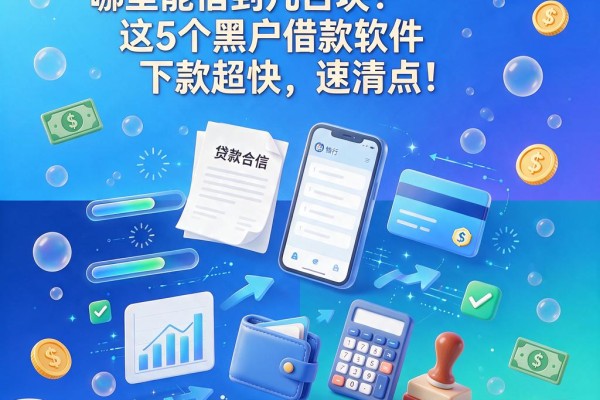 2026黑户不看征信哪里能借到几百块？这5个黑户借款软件下款超快，速清点！
