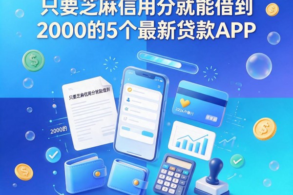2026黑户必看！只要芝麻信用分就能借到2000的5个最新贷款APP