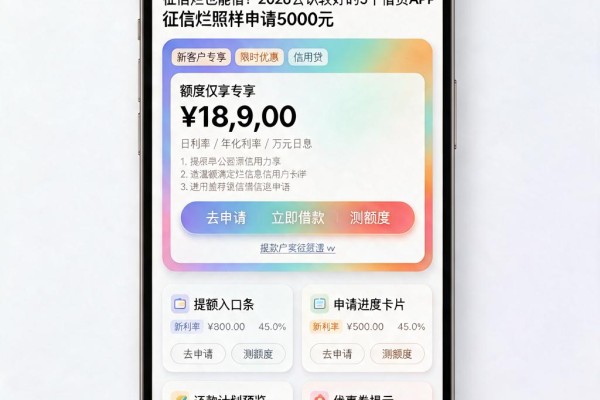 征信黑、征信不好、征信烂也能借!2026公认较好的5个借贷APP,征信烂照样申请5000元