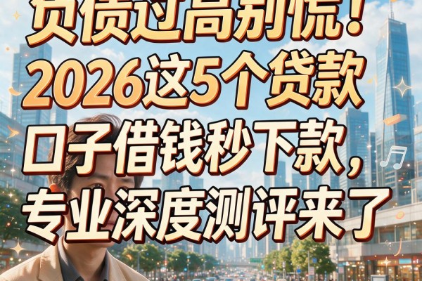 负债过高别慌！2026这5个贷款口子借钱秒下款，专业深度测评来了