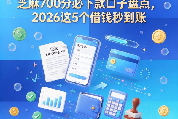黑户专属！芝麻700分必下款口子盘点，2026这5个借钱秒到账
